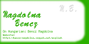 magdolna bencz business card